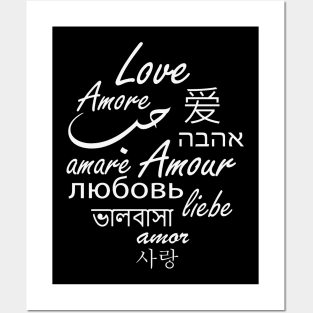 Love in all languages of the world t-shirt Posters and Art